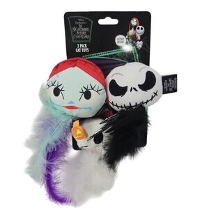 Disney The Nightmare Before Christmas 3 Pack Cat Toy Catnip Sally Jack Zero New